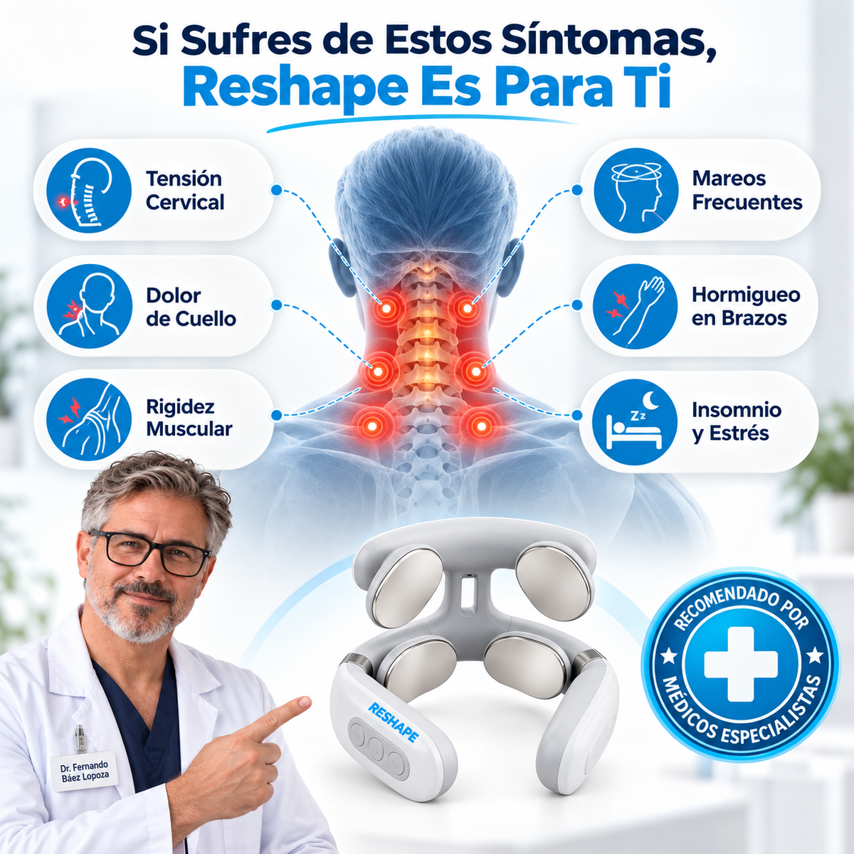 Reshape Pro™ - Masaje, Electroestimulación y Termoterapia
